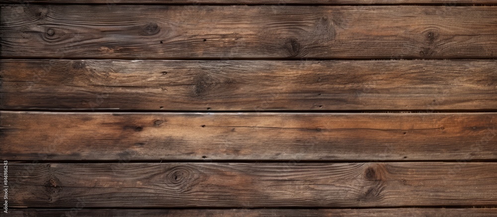 Poster Old weathered wooden boards creating a textured surface, perfect for rustic backgrounds or designs. with copy space image. Place for adding text or design