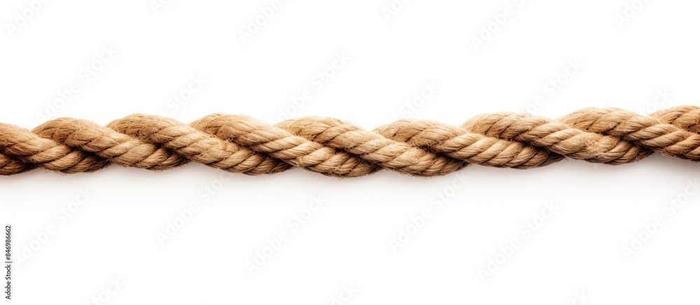 Aufkleber Detailed view of a ship rope coil, isolated against a white background for a clean and focused image. with copy space image. Place for adding text or design