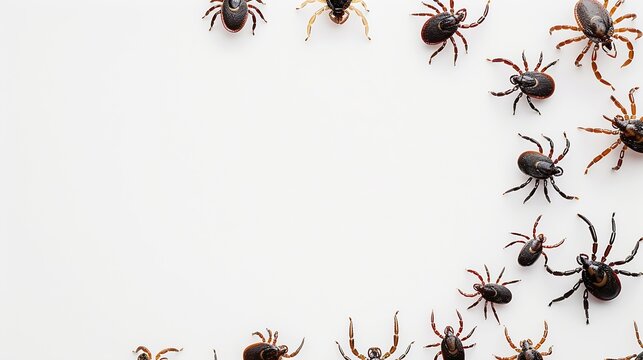 White Background Pictures of Ticks : Generative AI