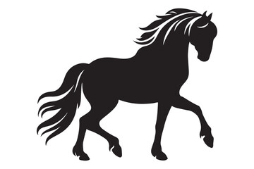 Horse Silhouette Vector with Artwork