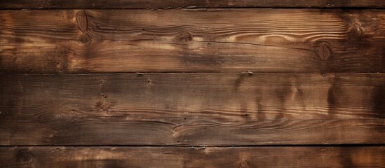 Weathered wooden panel showing intricate textures and deep brown color stain. with copy space image. Place for adding text or design