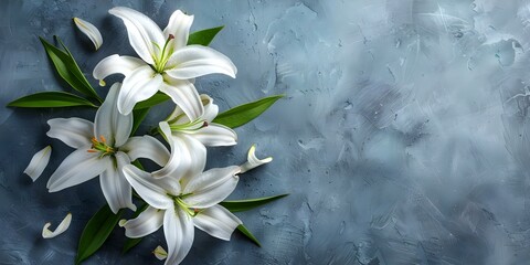 Lilies on a Neutral Background Sympathy Card Offering Comfort and Support. Concept Flower Sympathy Cards, Neutral Background, Lilies, Comfort and Support, Condolences