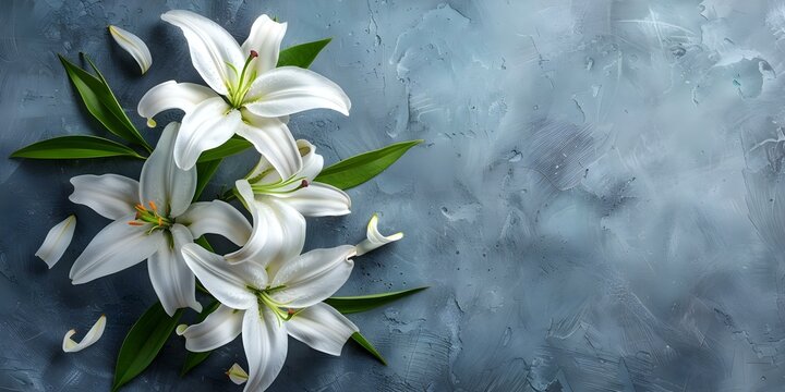 Lilies on a Neutral Background Sympathy Card Offering Comfort and Support. Concept Flower Sympathy Cards, Neutral Background, Lilies, Comfort and Support, Condolences