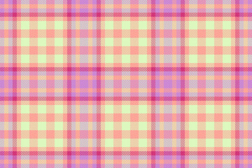 Check texture vector of seamless plaid pattern with a tartan textile fabric background.