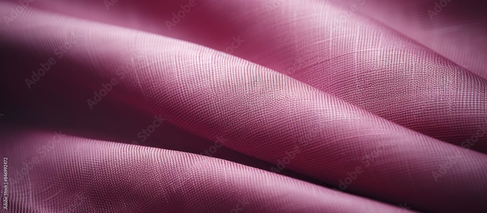 Aufkleber Pink fabric featuring a delicate design seen up close, highlighting its texture and details. with copy space image. Place for adding text or design