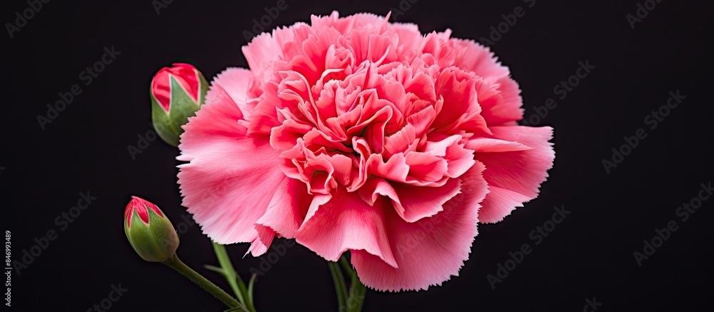 Aufkleber close-up macro photo of a pink carnation plant in its natural setting. with copy space image. place 
