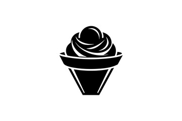 cup ice cream logo vector art illustration