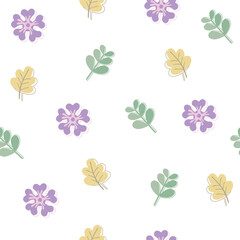 Seamless flower pattern design vector. Floral print for fabric.