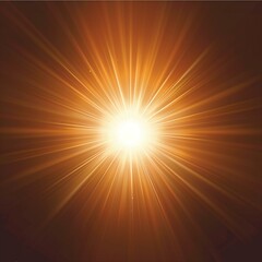 Obraz premium Radiant Burst of Golden Sunlight with Lens Flare Effect.