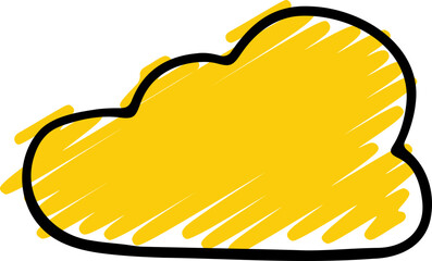 cloud Hand drawn scribble icon