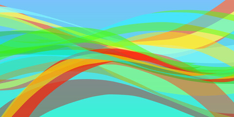 abstract background of colorful wavy curved lines