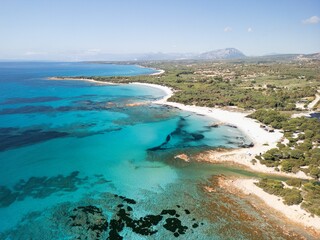 Obraz premium View of Orosei coastline, Sardinia, Italy