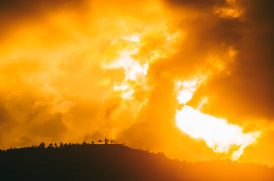 Sky on fire.