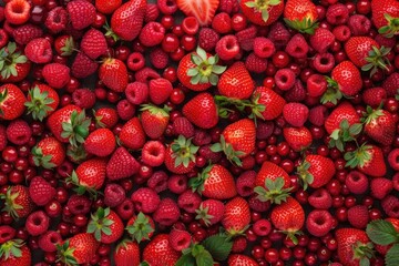 Mix with red berries. Strawberries, raspberries