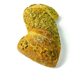 ciabatta bread wheat flour product with sunflower seeds