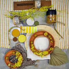 colour palette mood board for interior decoration and design