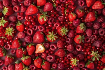 Mix with red berries. Strawberries, raspberries