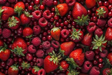 Mix with red berries. Strawberries, raspberries