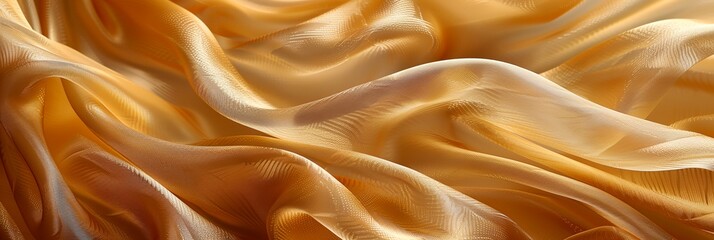 Obraz premium close up of a yellow cloth with wavy lines on it's surface