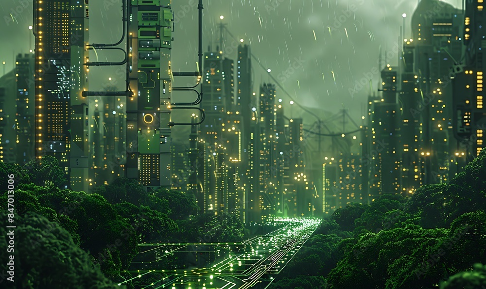 Poster in a world where circuit board technology powers everything from artificial intelligence to renewabl