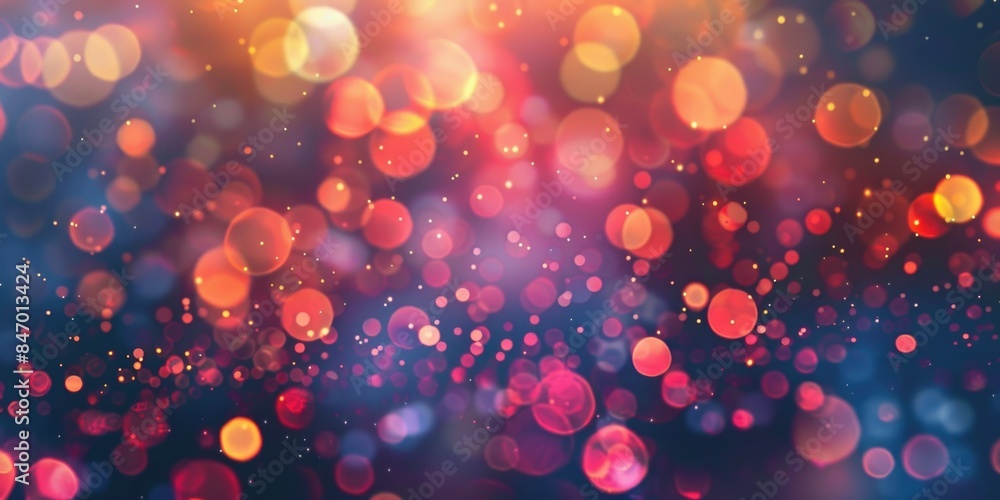 Poster blurry image of a colorful bokeh background