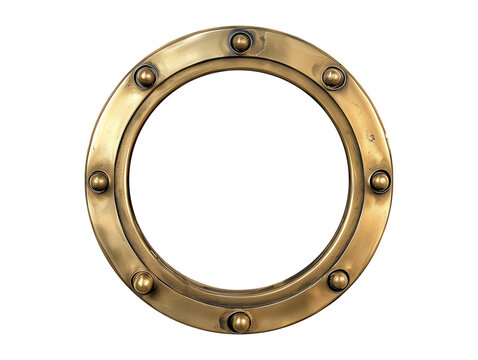 Boat ship porthole isolated on transparent background
