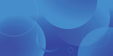 Abstract blue background with circles. Vector illustration