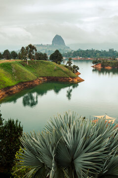 View of La Piedra in Guatape, Colombia