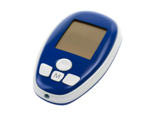 Glucose meter, glucometer isolated on transparent background