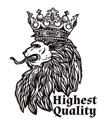 Vintage Löwe mit Krone, Wappen - Vektor