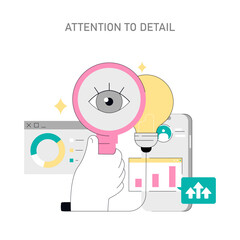 Soft Skills Flat Vector illustration.