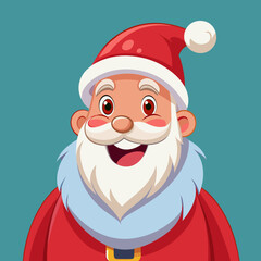 vector happy santa claus cartoon illustration