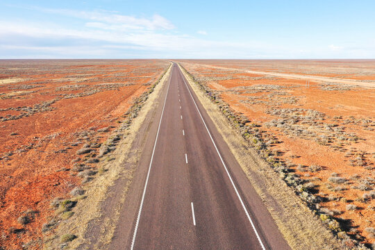 The Stuart Highway. Outback Australia. Woomera. South Australia.