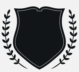 Wappen mit Lorbeerkranz - Vektor