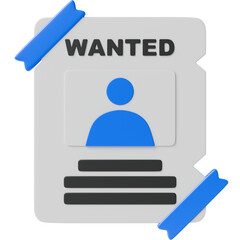 Wanted 3D Icon