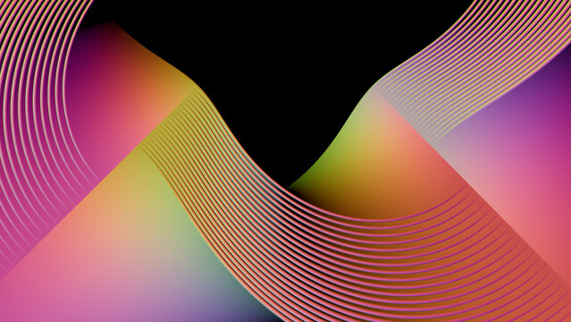 Bright gradient color geometric design.