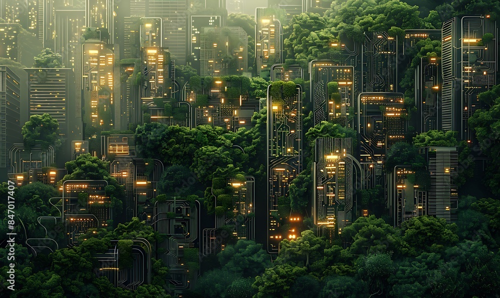 Poster in a world where circuit board technology powers everything from artificial intelligence to renewabl