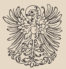 Historischer Adler, Wappen, Abzeichen - Vektor