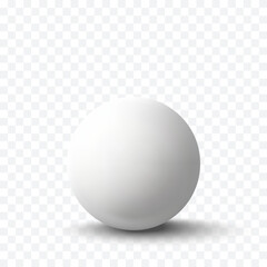White round sphere or 3d ball.