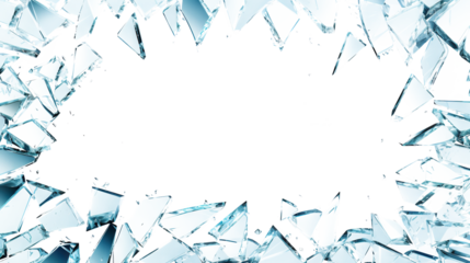 Broken glass cut out