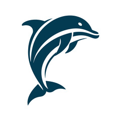 Obraz premium Dolphin Silhouette Clip art isolated vector illustration on a white background
