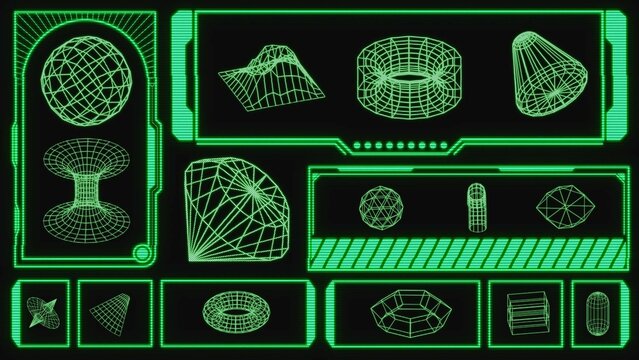 Cyber Wireframe Shape Package