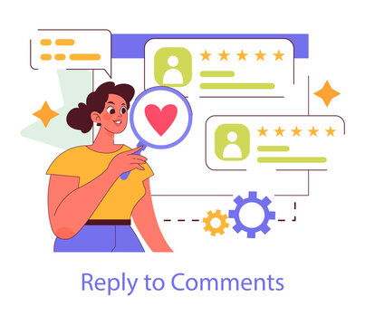 Social Media Marketing. Flat Vector Illustration