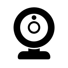 webcam  simple single colored silhouette icon logo vector illustration