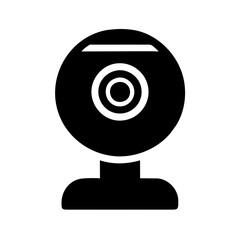 webcam  simple single colored silhouette icon logo vector illustration