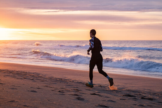Morning run on the beach.