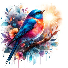 Obraz premium birds on a branch