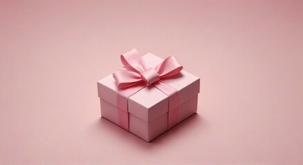 Obraz premium High-Quality Pink Gift Box Background for Digital Designs 