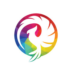 Phoenix vector logo design template.