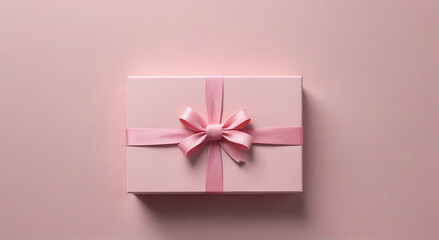 pink gift box with ribbon